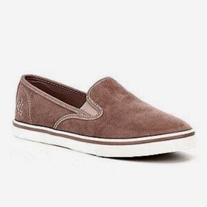 Ralph Lauren Janis Sz 10 Sneakers Shoes Flats Velour Velvet Dusty Rose Taupe